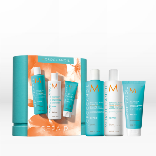 Moroccanoil Repair Spring Kit (Shampoo 250ml, Conditioner 250ml, Mask 75ml, Body Lotion 10ml, Shower Gel 10ml)
