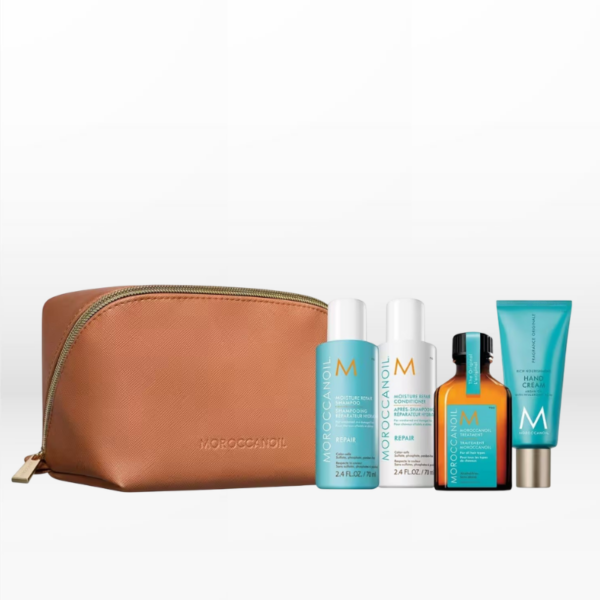 Moroccanoil Repair Discovery Set Travel Kit (Shampoo 70ml, Conditioner 70ml, Treatment 25ml, Hand Cream 40ml)