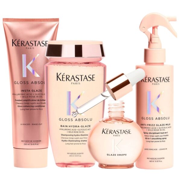 Kérastase Gloss Absolu Set (Σαμπουάν 250ml, Conditioner 250ml, Έλαιο 45ml, Milk Spray 190ml)