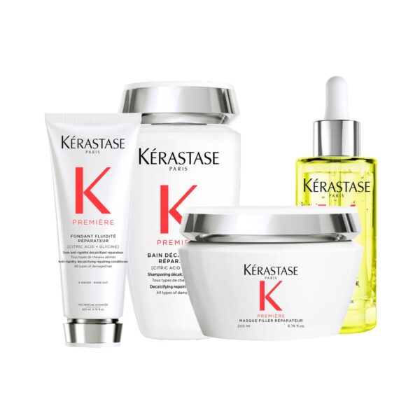 Kérastase Première Set (Bain Décalcifiant 250ml & Masque Filler Réparateur 200ml & Conditioner Fluidité Réparateur 200ml & Huile Gloss Réparatrice 30ml)